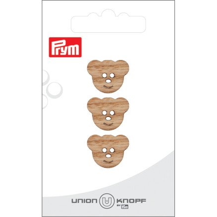Prym Pull Button Teddy Bear 18mm 3 stk