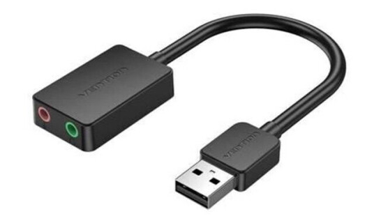 Vention External sound card USB 2.0 2-port 0.15m Black Vention External sound card USB 2.0 2-port 0.15m Black