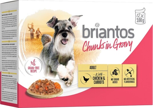 Briantos Våtfôr Chunks I Saus & Gulrøtter Kylling 48 X 100 G