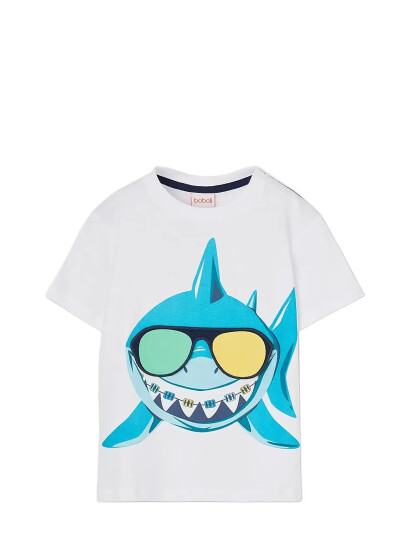 Boboli Knit T Shirt For Boy  Bci White 104