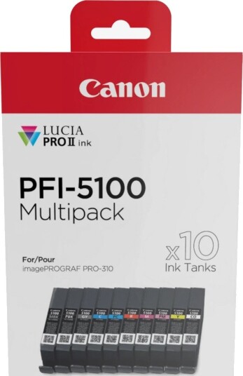 Canon Blekkpatron Pakke PFI-5100 10-Pack Multicolor