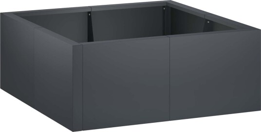 vidaXL Støttemur 4 stk. 100 x 100 x 50 cm Stål Antrasitt