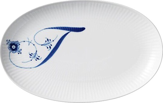Royal Copenhagen - Alfabet tallerken oval T 23 cm Royal Copenhagen - Alfabet tallerken oval T 23 cm