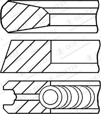 Stempelringsett GOETZE ENGINE 08-437500-00
