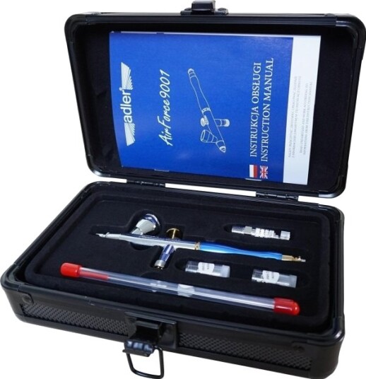 Adler Aerograf Airforce Ad 9001 W Sett Med Dyser 0,2 Mm 0,3 Mm 0,5 Mm Adler Aerograf Airforce Ad 9001 W Sett Med Dyser 0,2 Mm 0,3 Mm 0,5 Mm