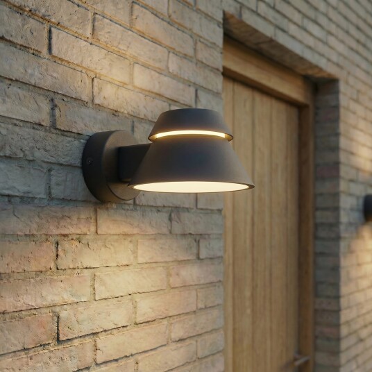 Utelampe Lucande Moena Svart Aluminium Moderne 15 9.3 Svart