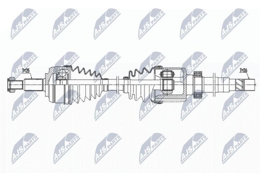 Nty Drivaksel NTY NPW RE 169