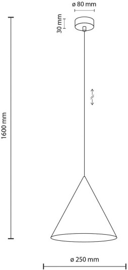 TK Lighting Cono pendellampe hvit Ø 25 cm stål enkeltlys TK Lighting Cono pendellampe hvit Ø 25 cm stål enkeltlys