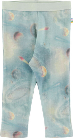 Joha Leggings Ull Blå m. Planeter Joha 100 Leggings Ull Lyseblå