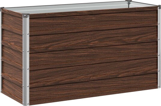 vidaXL Hevet Hagebed Svart 100 x 40 x 55 cm kaldvalset stål