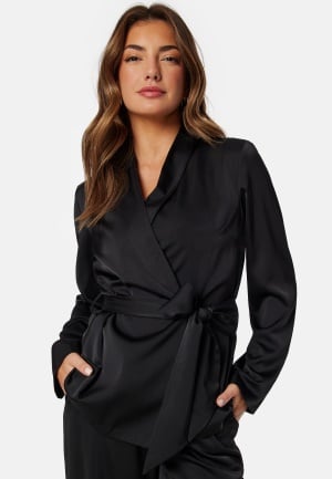BUBBLEROOM Pilar Soft Satin Blazer Black 38