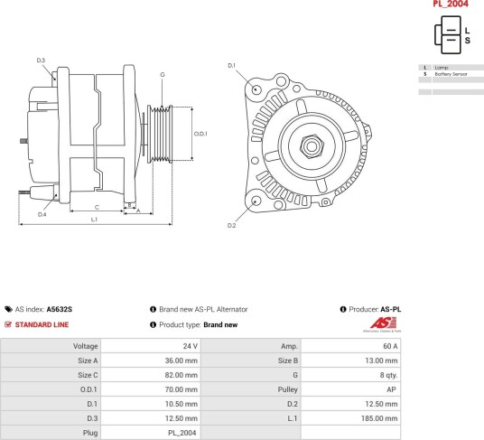 AS-PL A5632S Dynamo AS-PL A5632S Dynamo
