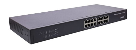 Inline Gigabit Network Switch 16-Porter, 1Gbit/S, 19\ 1U, Vifteløs ( 32311O )"