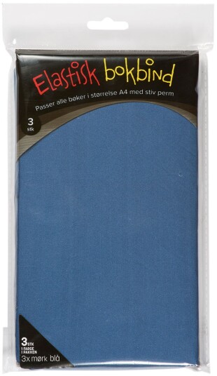 Booki Bokbind Elastisk 3pk Ensfarget Mørk Blå Booki Bokbind Elastisk 3pk Ensfarget Mørk Blå