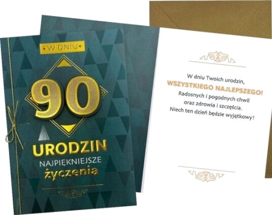B6 Bursdagskort 90 Menn