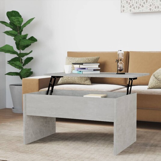 vidaXL Salongbord betonggrå 80x50,5x41,5 cm konstruert tre