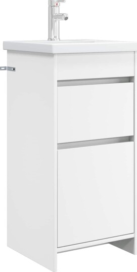 Badmøbel med vask Hvit 42 x 40 x 84,5 cm Konstruert tre Badmøbel med vask Hvit 42 x 40 x 84,5 cm Konstruert tre