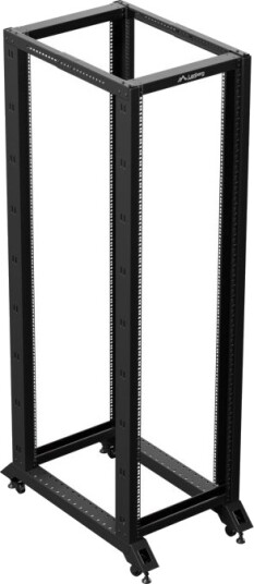 Lanberg Rack Åpen Ramme 600 X 1000 Mm Fritt Stående Står På Gulv Svart Ral 9004 42U 19"