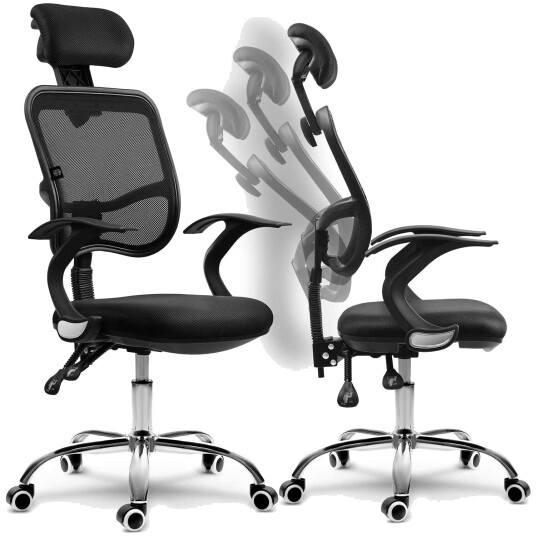 Ergonomisk kontorstol med Micro Mesh   Sofotel Ryga Sort