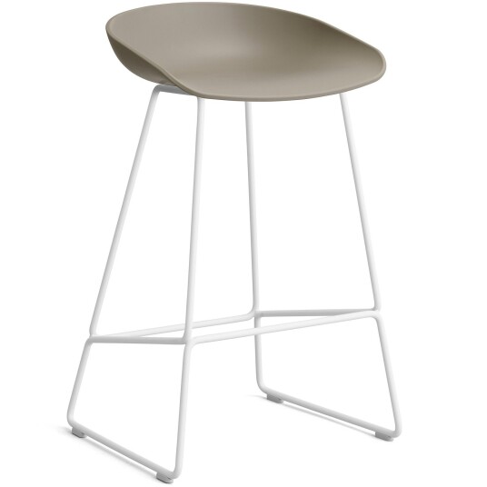 Hay AAS 38 2.0 Barstol 65 cm Rustfritt Stål Hvit / Khaki Hay AAS 38 2.0 Barstol 65 cm Rustfritt Stål Hvit / Khaki