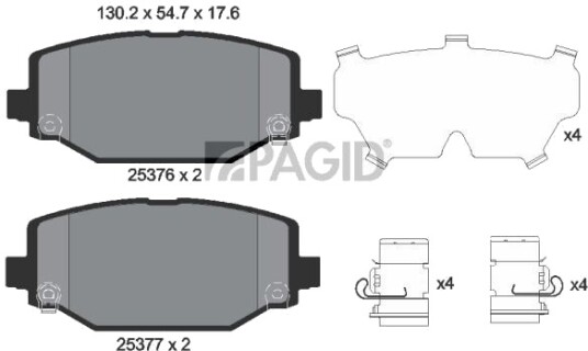 PAGID T3145N Bremseklosser