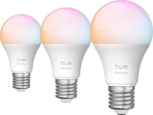 Philips Hue Essential WCA Smartpære 8W A60 E27 3-pakk Philips Hue Essential WCA Smartpære 8W A60 E27 3-pakk