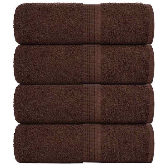 Gjestehåndklær FROGN 4 stk brun 30x50 cm 360 gsm Gjestehåndklær FROGN 4 stk brun 30x50 cm 360 gsm