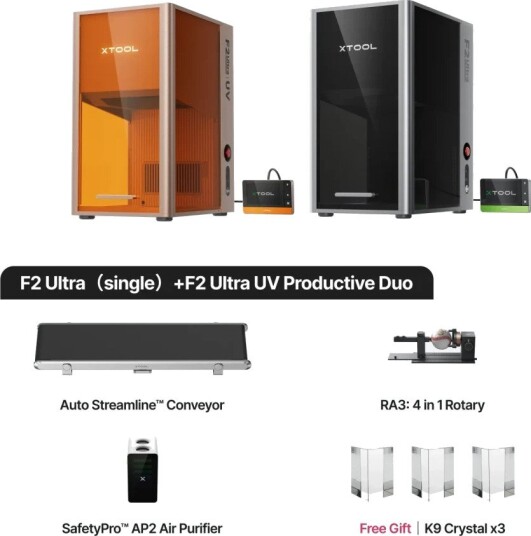 xTool F2 Ultra Single med F2 Ultra UV All in one Business Duo