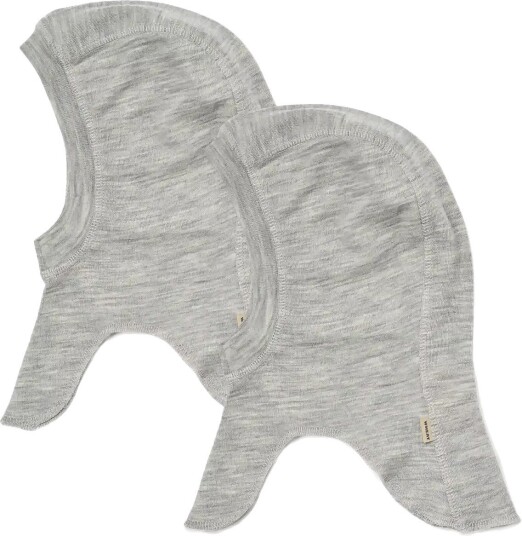 Wheat 2 Wool Balaclava Felix - MELANGE GREY - 1-3M