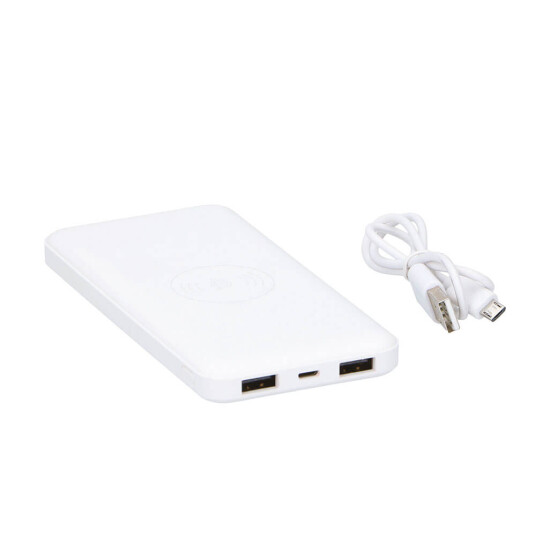Powerbank & trådløs QI-lader 8000 mAh