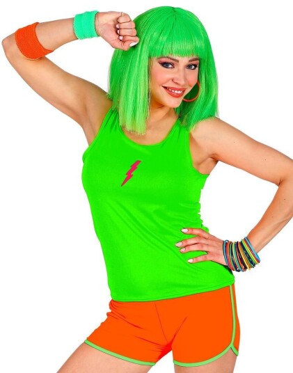 Neon Orange Kostyme Shorts med Gule Kanter Neon Orange Kostyme Shorts med Gule Kanter