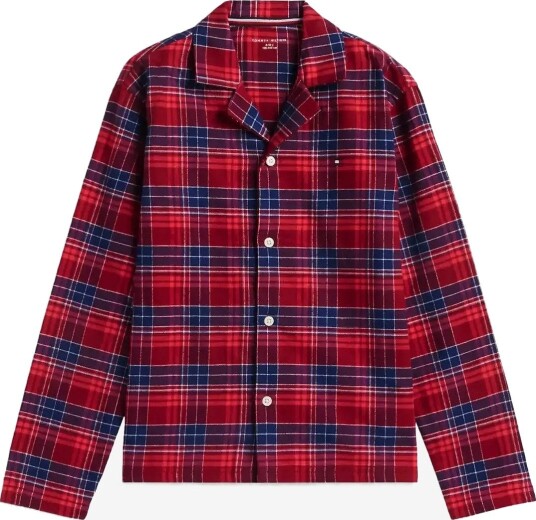 Tommy Hilfiger Flannel Pj Set - CHECK GLOBAL STP MEDIUM RED - 128-140