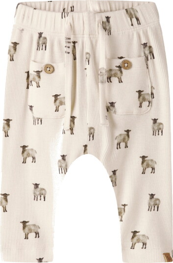Lil" Atelier Bukser NbmGavo Loose Turteldue/sau Lil Atelier 56 Bukser bomull Beige Brun Hvit
