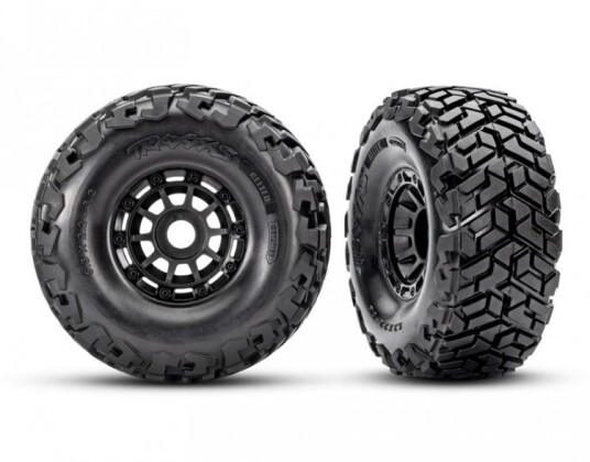 Traxxas 10272 Tires & Wheels Belted Black Maxx Slash 2