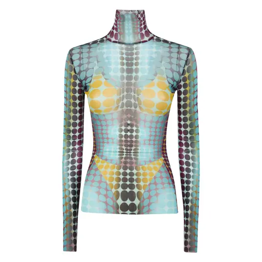 Jean Paul Gaultier Dame Topper Flerfarget S,