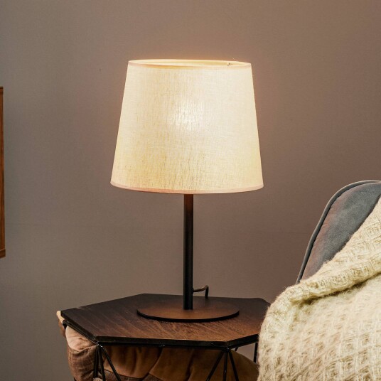 TK Lighting Chicago bordlampe med linskjerm