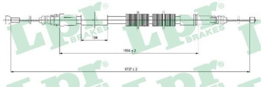 Bremsewire LPR C1028B