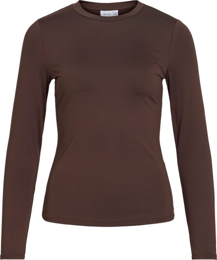 Vila Vikenza L/S O Neck Top/Ka Brown XL