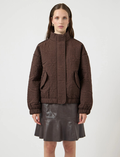 YAS Yasfipura Ls Quilted Jacket S. Noos Brown 34