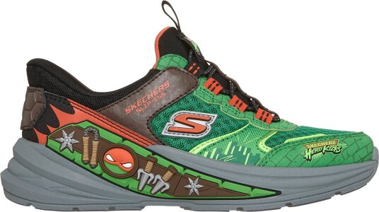 Skechers Sko Hyper Quest Green Skechers 30 Sko Brun Grå Grønn Oransje Svart