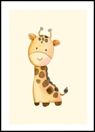 Watercolor Giraffe Plakat Plakat / 100x150cm