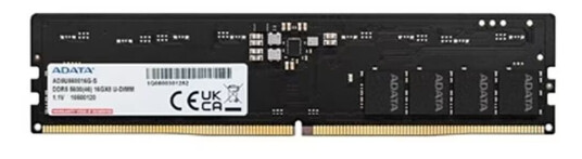 Adata 16 GB DDR5 RAM 5600 MHz DIMM med On-Die ECC Adata 16 GB DDR5 RAM 5600 MHz DIMM med On-Die ECC