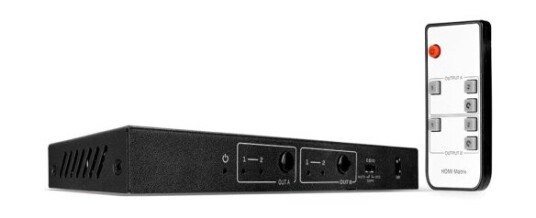 Lindy 38302, Av-Matriseomskifter, 18 Gbit/Sek., 4096 X 2160 Piksler, Toslink, Sort, Metall