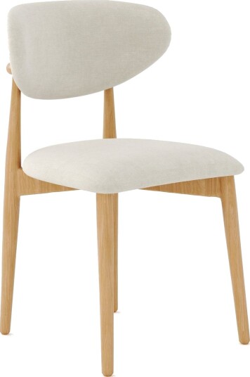 Molly spisestol i tre med stoffsete - Eik/Beige
