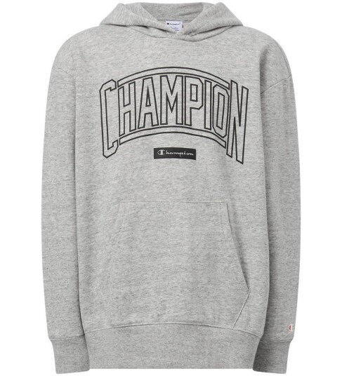 Champion Hettegenser College Terry Hoodie Large Logo Grå Champion Hettegenser College Terry Hoodie Large Logo Grå