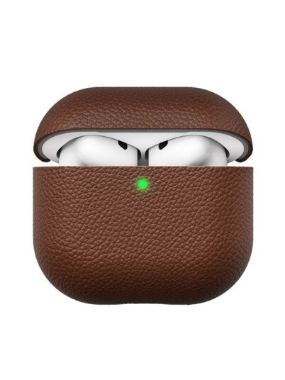 KeyBudz Artisan Series Leather Case for Airpods 4:th gen Natural Brown KeyBudz Artisan Series Leather Case for Airpods 4:th gen Natural Brown