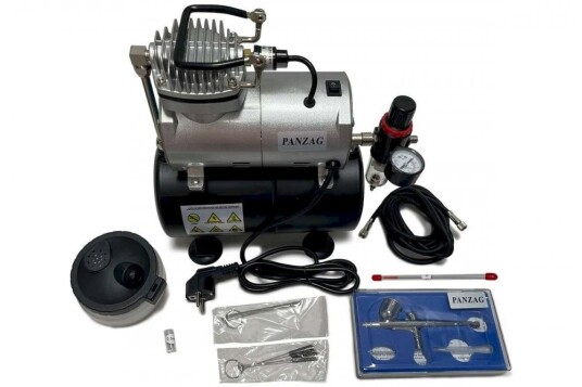 Panzag Starpakke med kompressor 3 liter, airbrush og mer