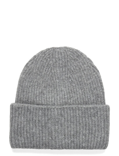 Gina Tricot Rib Beanie   Grey   ONE SIZE