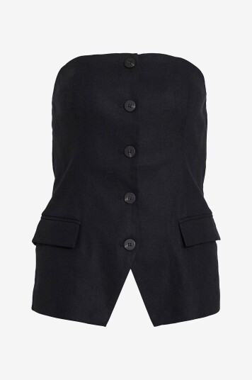 Vila Topp viPockey S/L Tailored Top Svart