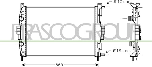 PRASCO RN032R005 Radiator motorkjøling
